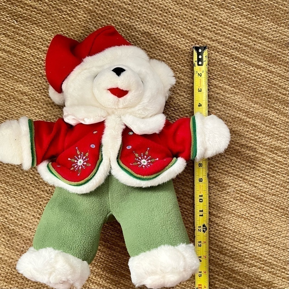 DanDee Christmas Teddy Bear Snowflake Friends Plush Sweater Hat 2005 15” - Picture 11 of 15
